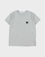 Comme des Garcons PLAY Marl Grey Heavyweight Heart Eye Crewneck T-Shirt - L