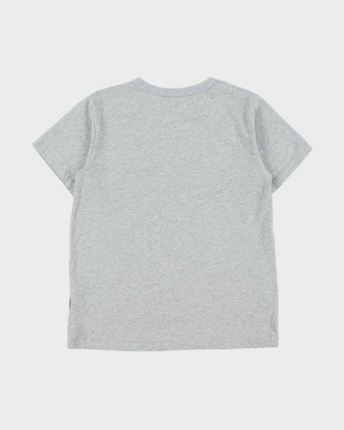 Comme des Garcons PLAY Marl Grey Heavyweight Heart Eye Crewneck T-Shirt - L