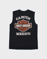 Vintage Harley Davidson Cancun Mexico Heavyweight Crewneck Sleeveless T-Shirt - M
