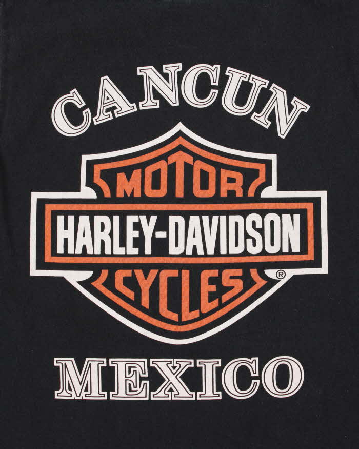 Vintage Harley Davidson Cancun Mexico Heavyweight Crewneck Sleeveless T-Shirt - M