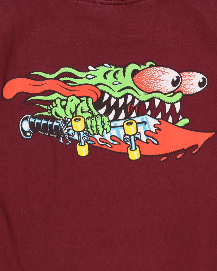 Vintage Y2K 00s Santa Cruz Skateboards Meek Slasher Heavyweight Crewneck T-Shirt - M