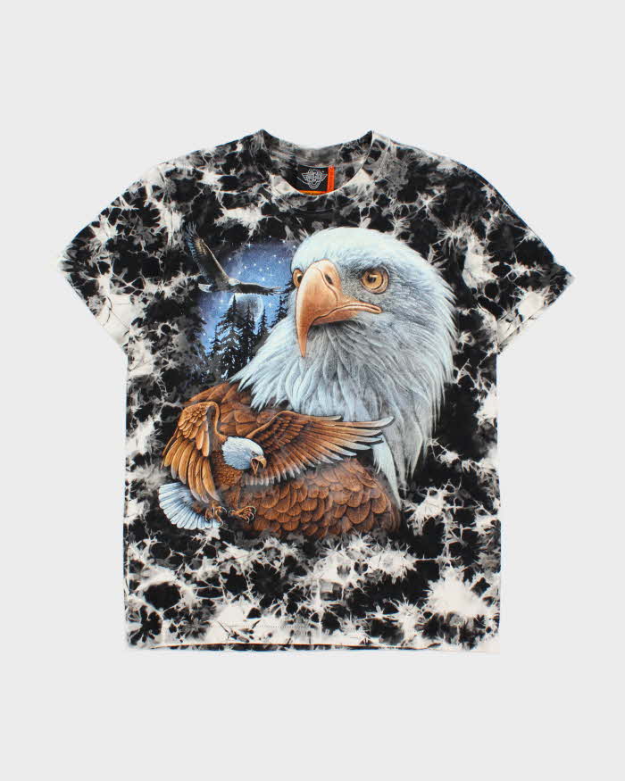 Vintage Rock Eagle Tie-Dye Heavyweight Crewneck T-Shirt - M