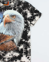 Vintage Rock Eagle Tie-Dye Heavyweight Crewneck T-Shirt - M