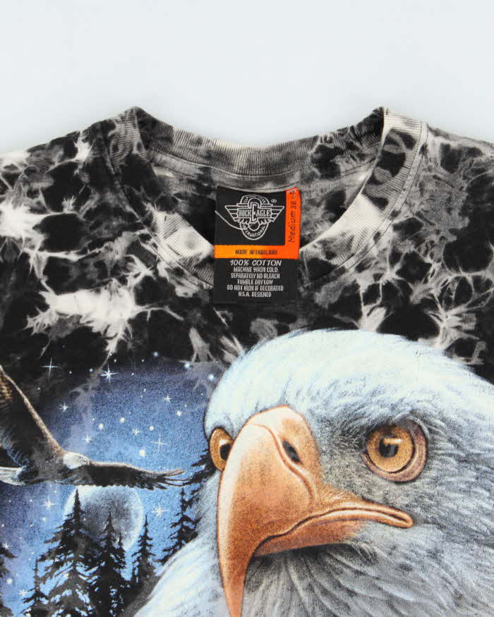Vintage Rock Eagle Tie-Dye Heavyweight Crewneck T-Shirt - M