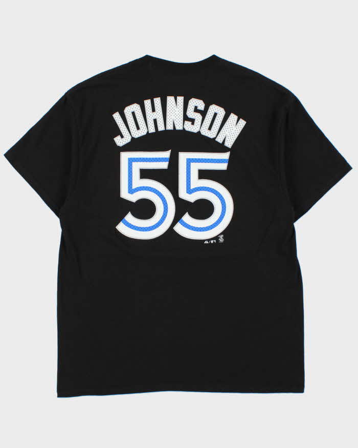 Vintage Majestic Toronto Blue Jays Josh Johnson #55 Heavyweight Crewneck T-Shirt - XL