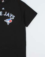 Vintage Majestic Toronto Blue Jays Josh Johnson #55 Heavyweight Crewneck T-Shirt - XL