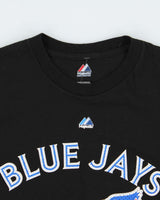 Vintage Majestic Toronto Blue Jays Josh Johnson #55 Heavyweight Crewneck T-Shirt - XL