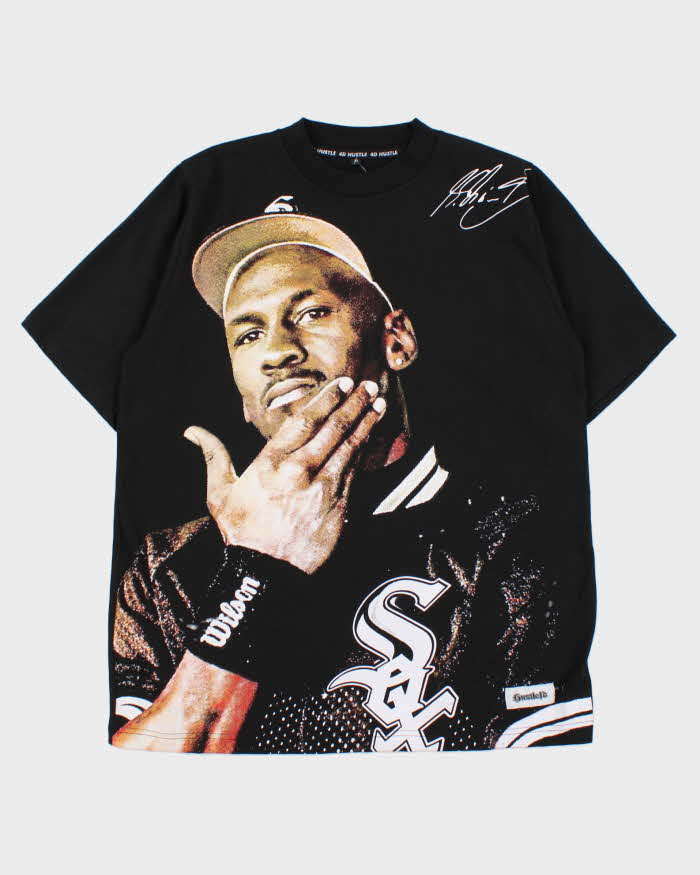 Vintage Hustle4D MJ White Sox Tribute Heavyweight Graphic Crewneck T-Shirt - M