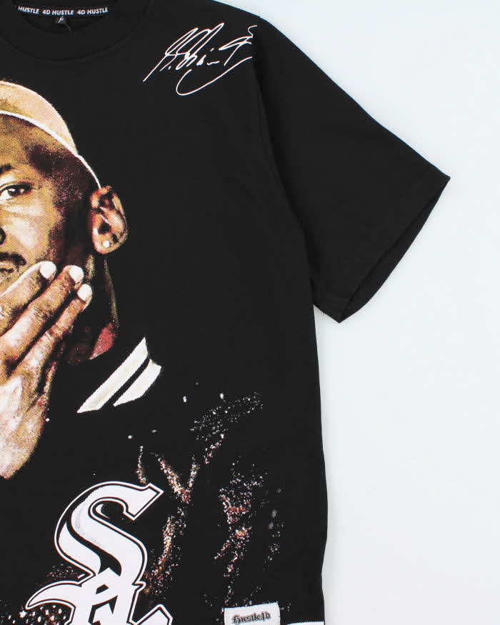 Vintage Hustle4D MJ White Sox Tribute Heavyweight Graphic Crewneck T-Shirt - M