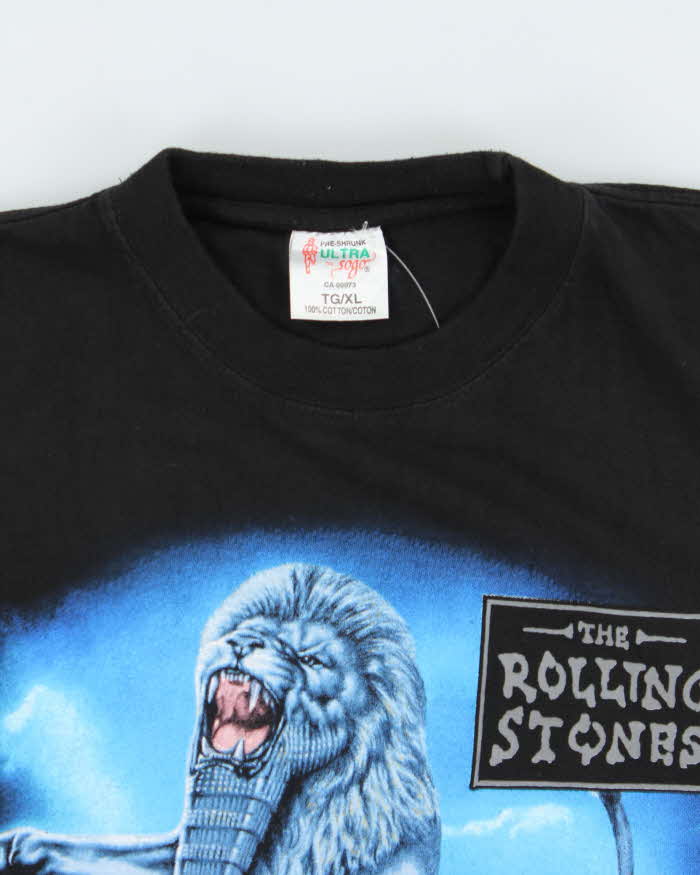 Vintage 1997 The Rolling Stones Bridges To Babylon World Tour Heavyweight Sogo Crewneck T-Shirt - XL