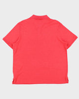Vintage Polo Ralph Lauren Marl Hot Pink Classic Fit Short Sleeve Polo Shirt - L