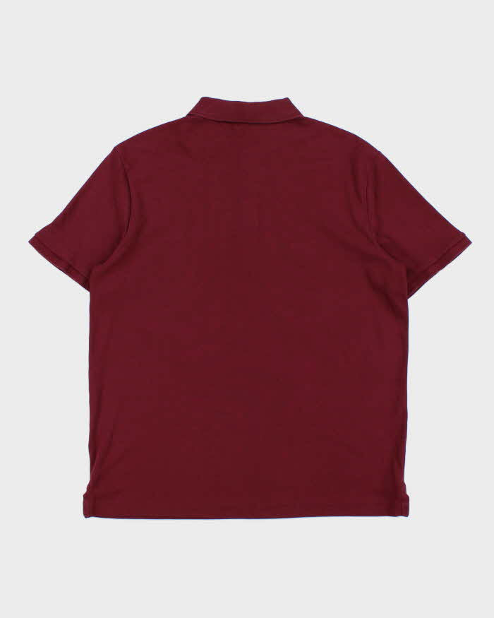 Vintage Polo Ralph Lauren Burgundy Classic Fit Short Sleeve Polo Shirt - M