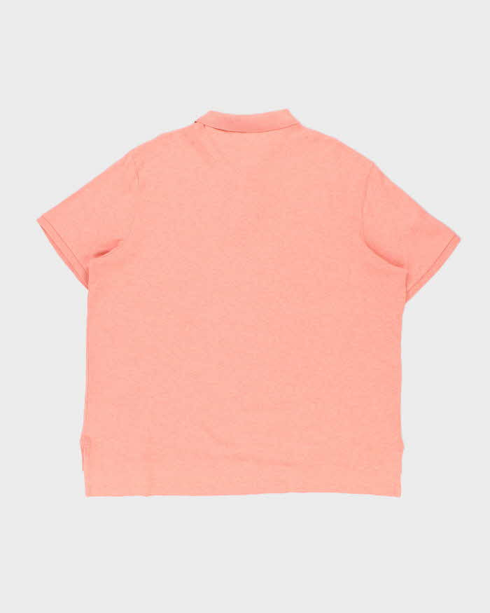 Vintage Polo Ralph Lauren Marl Salmon Pink Short Sleeve Polo Shirt - XXL
