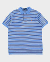 Vintage Y2K 00s Polo Ralph Lauren Classic Striped Short Sleeve Polo Shirt - L