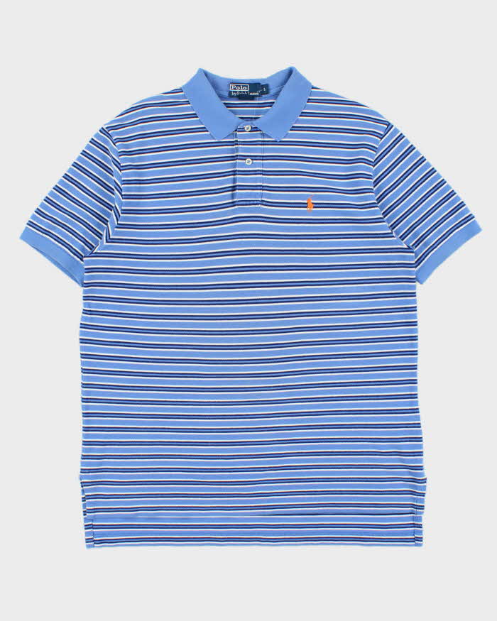 Vintage Y2K 00s Polo Ralph Lauren Classic Striped Short Sleeve Polo Shirt - L