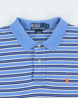 Vintage Y2K 00s Polo Ralph Lauren Classic Striped Short Sleeve Polo Shirt - L