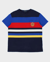 Vintage Polo Ralph Lauren Striped Classic Fit Crest Pocket T-Shirt - L