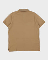 Vintage Polo Ralph Lauren Tan Custom Slim Fit Short Sleeve Polo Shirt - L