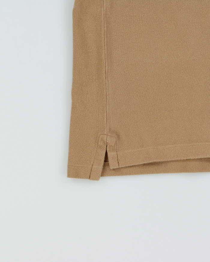 Vintage Polo Ralph Lauren Tan Custom Slim Fit Short Sleeve Polo Shirt - L