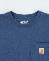 Vintage Carhartt Marl Heavyweight Loose Fit Crewneck Pocket T-Shirt - S