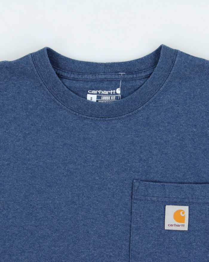 Vintage Carhartt Marl Heavyweight Loose Fit Crewneck Pocket T-Shirt - S