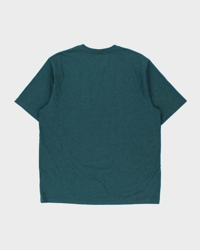 Vintage Carhartt Marl Teal Heavyweight Loose Fit Crewneck Pocket T-Shirt - XL