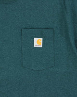 Vintage Carhartt Marl Teal Heavyweight Loose Fit Crewneck Pocket T-Shirt - XL
