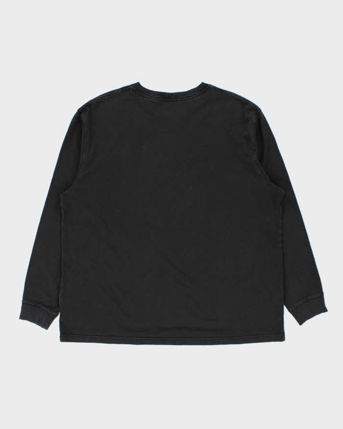 Vintage Carhartt Heavyweight Faded Black Loose Fit Long Sleeve Crewneck Pocket T-Shirt - XL