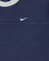 Vintage Y2K 00s Nike Heavyweight Embroidered Crewneck Waffle T-Shirt - S