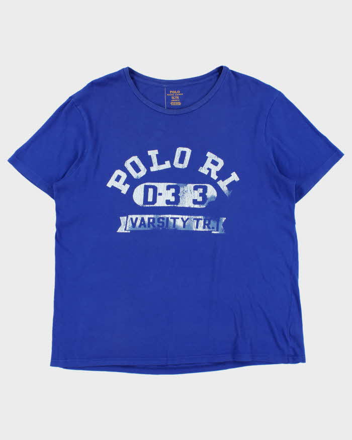 Vintage Polo Ralph Lauren Varsity TR. Custom Fit Crewneck T-Shirt - XL