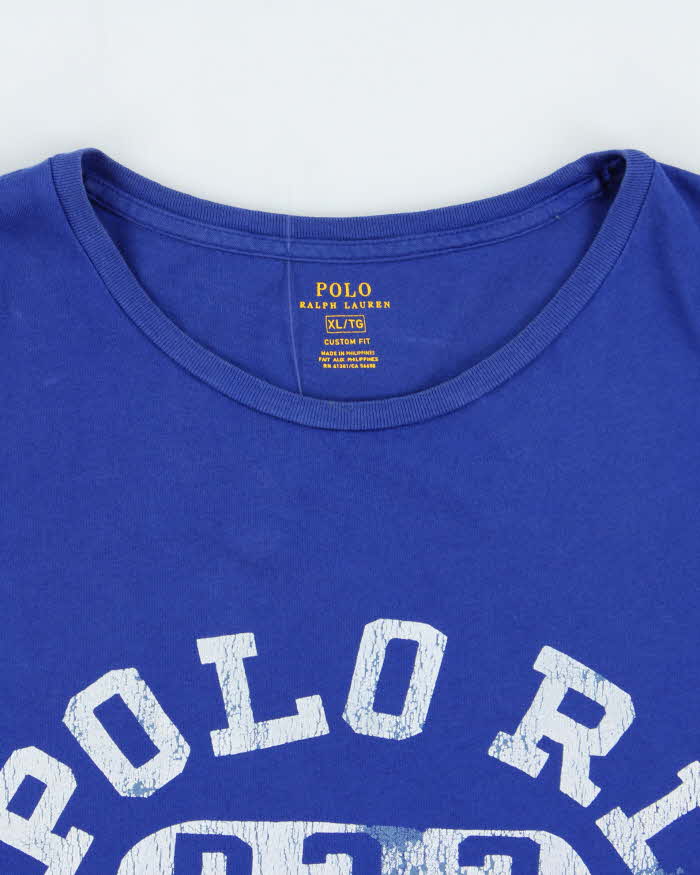 Vintage Polo Ralph Lauren Varsity TR. Custom Fit Crewneck T-Shirt - XL