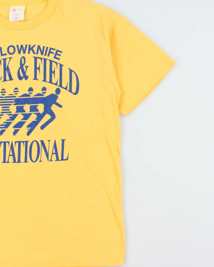Vintage 1980s YellowKnife Track & Field Invitational Single Stitch Crewneck T-Shirt - L