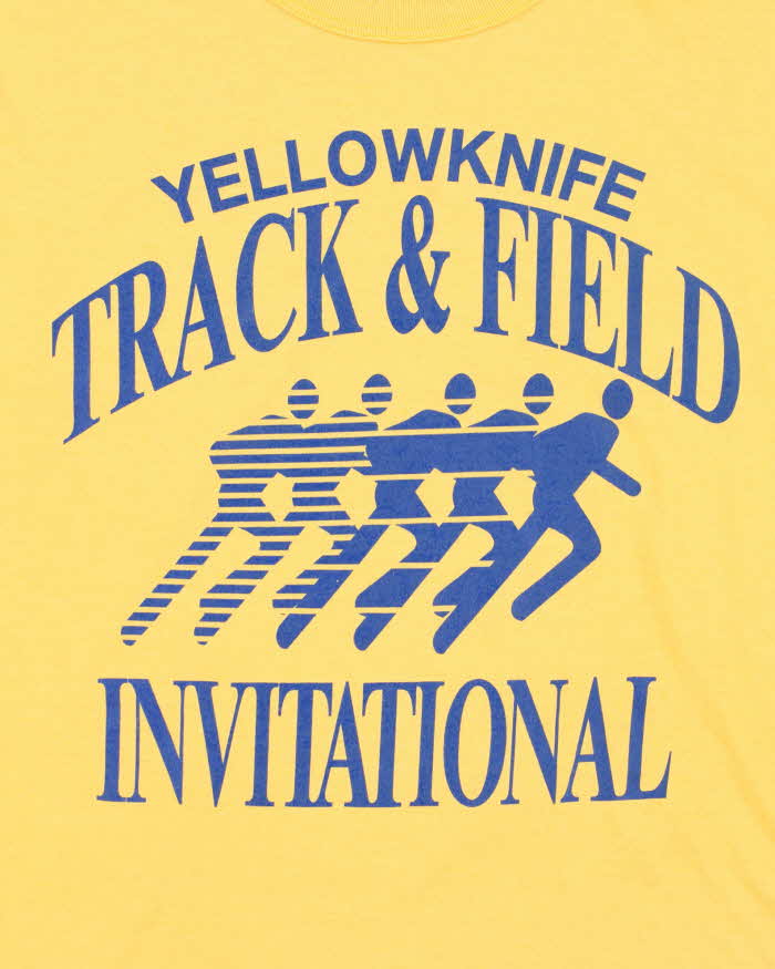 Vintage 1980s YellowKnife Track & Field Invitational Single Stitch Crewneck T-Shirt - L