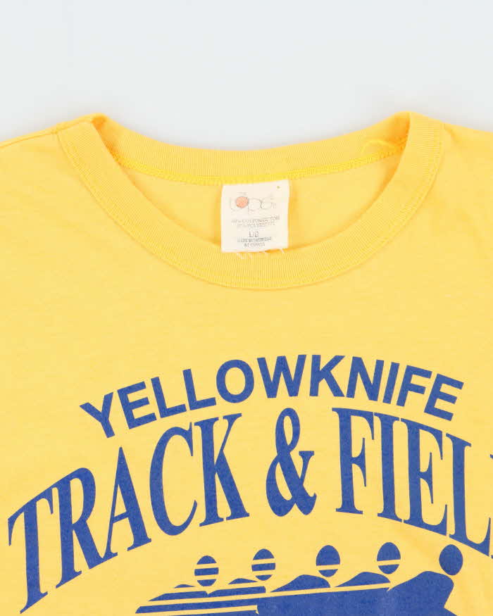 Vintage 1980s YellowKnife Track & Field Invitational Single Stitch Crewneck T-Shirt - L