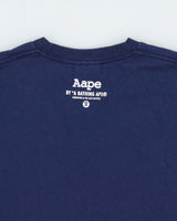 Vintage Aape By A Bathing Ape Ice Camo Heavyweight Crewneck T-Shirt - M