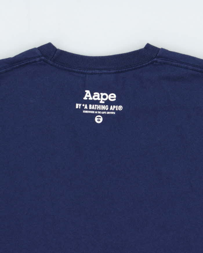 Vintage Aape By A Bathing Ape Ice Camo Heavyweight Crewneck T-Shirt - M