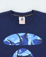 Vintage Aape By A Bathing Ape Ice Camo Heavyweight Crewneck T-Shirt - M