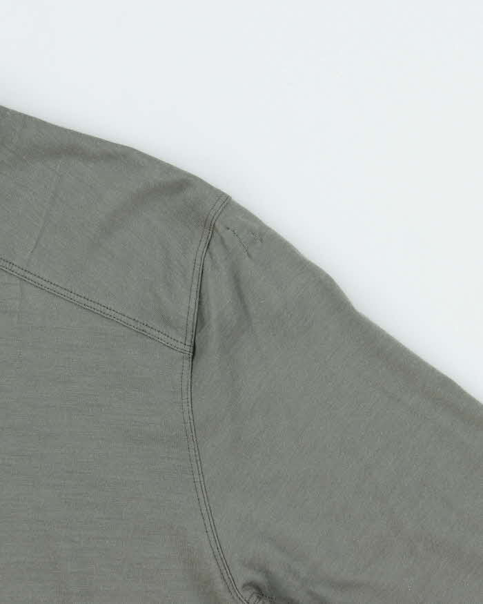 2023 Arc'teryx 'Ionia Arc'word Logo' Khaki Merino Wool Fairtrade Crewneck Hiking T-Shirt - L