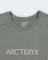 2023 Arc'teryx 'Ionia Arc'word Logo' Khaki Merino Wool Fairtrade Crewneck Hiking T-Shirt - L