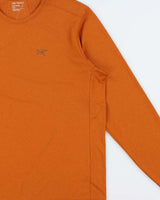 2020 Arc'teryx Burnt Orange 'Remige' Long Sleeve Crewneck Hiking T-Shirt - L