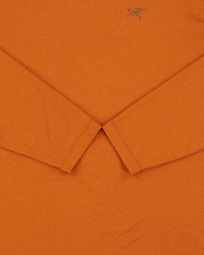 2020 Arc'teryx Burnt Orange 'Remige' Long Sleeve Crewneck Hiking T-Shirt - L