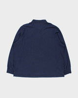 Vintage Polo Ralph Lauren Marl Navy Classic Fit Long Sleeve Polo Shirt - XXL