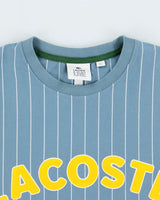 Vintage Lacoste Live Pinstripe Heavyweight Long Sleeve Crewneck T-Shirt - XL