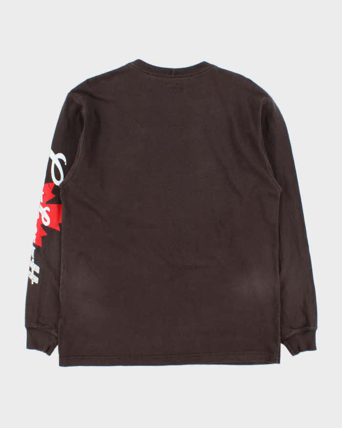 Vintage Carhartt Heavyweight Long Sleeve Logo Loose Fit Crewneck Pocket T-Shirt - S