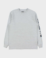 Vintage Carhartt Marl Grey Heavyweight Long Sleeve Logo Loose Fit Crewneck T-Shirt - S