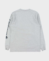 Vintage Carhartt Marl Grey Heavyweight Long Sleeve Logo Loose Fit Crewneck T-Shirt - S