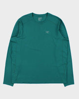 Arc'teryx Teal 'Velox' Long Sleeve Crewneck Hiking T-Shirt - L