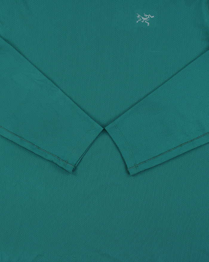 Arc'teryx Teal 'Velox' Long Sleeve Crewneck Hiking T-Shirt - L