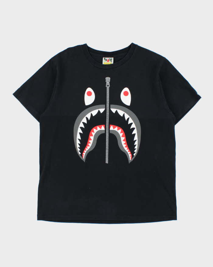 Vintage A Bathing Ape BAPE Shark Zip Heavyweight Single Stitch Crewneck T-Shirt - M
