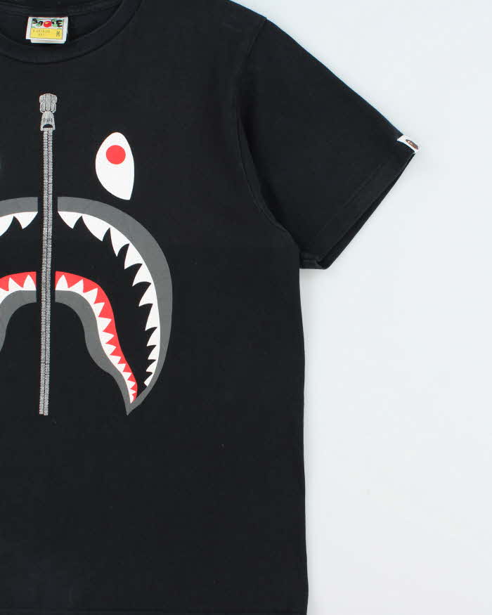 Vintage A Bathing Ape BAPE Shark Zip Heavyweight Single Stitch Crewneck T-Shirt - M